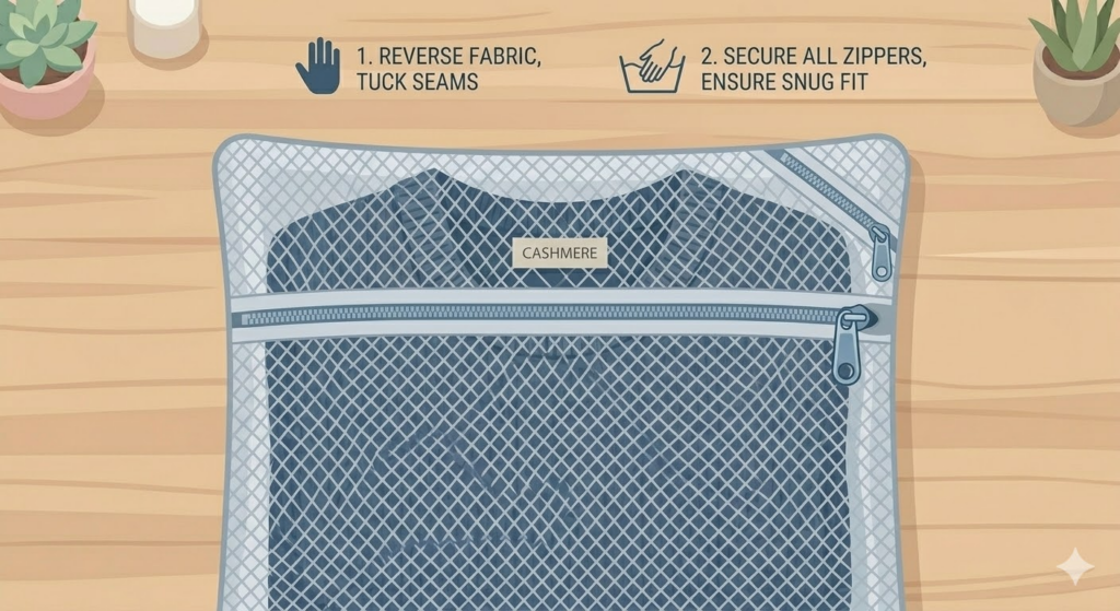 正しい洗濯ネットの使い方（ジャストサイズと畳み）