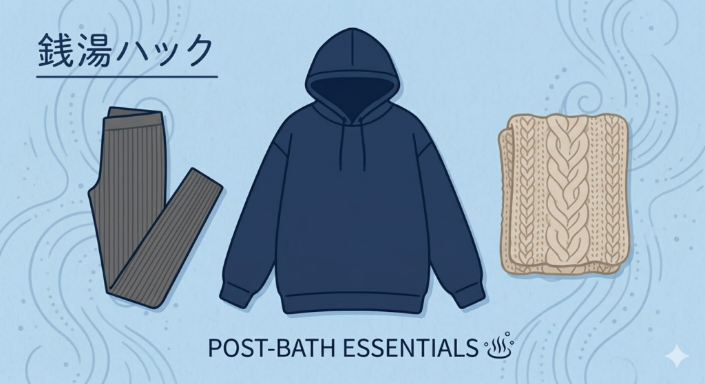 銭湯帰りの透けないコーディネート例