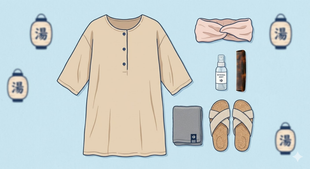 銭湯帰りのお気に入りの服を着る前のクールダウンタイム